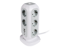 VERBATIM Wielowtykowa wieża zasilania UE EUPT-01 11xAC 2xUSB 2xUSB-C 49547 - 1192950 - zdjęcie 1